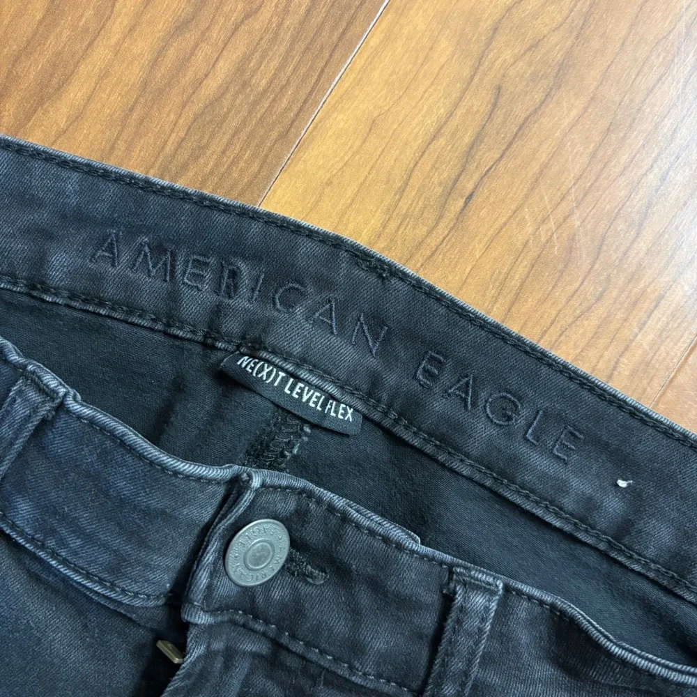 American Eagle Next Level Flex Skinny Distressed Jeans Black 30x34